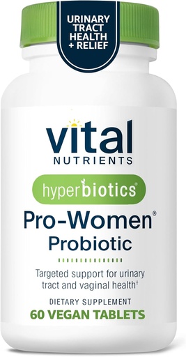 [BRSWKEI5BN7WKHT6] Hyperbiotics Vital Nutrients Pro Women Probiotics for Women ← Vaginal Probiotics for PH Balance TEN Oral Probiotic for Vaginal Health and Urinary Tract Health TEN 6 Targeted Strains Ø 60 Vegan Tablets