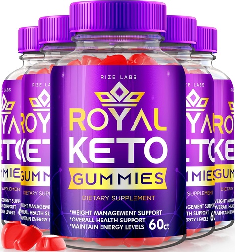 [BRSRMBIFOAHRMADG] rize labs - Royal Keto Gummies - ACV Organic Support for Belly Fat & Weight Loss Diet, for Men & Women Apple Cider Vinegar Extra Strength Gummies (300 Gummies) (Pack of 5)