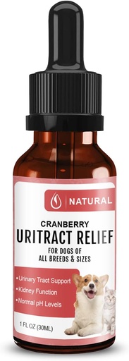 [BRSROGIROUORQE3F] Dog UTI Treatment | Pet Renal Health & UTI Care Drops | Cranberry Supplement for Dogs | Cat Urinary Tract Infection Treatment | Bladder Control for Dogs