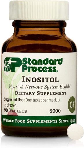 [BRSWIYANOENQYEDG] Standard Process Inositol - Supports Nervous System, Lipid Metabolism & Cardiovascular Health - Vegetarian, Gluten-Free, Non-Dairy & Non-Soy - 90 Tablets