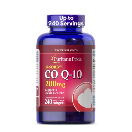 [BRSWIZ3RCACREEI3] Puritan's Pride Q-SORB Co Q-10 200 mg (240 Rapid Release Softgels)