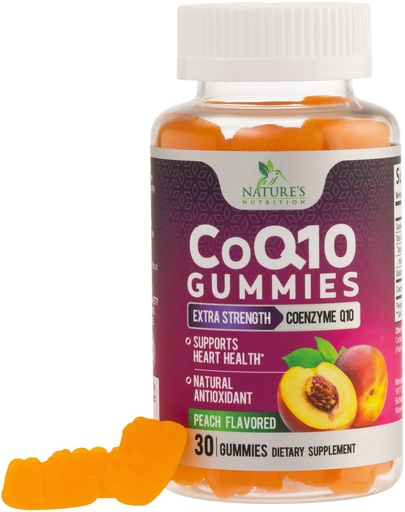 [BRSWYAIYBUMQGCDO] CoQ10 Gummies - Coenzyme Q10 100mg Per Serving - 3X Strength, High Absorption, Antioxidant Supplements for Heart Health Support & Energy Production, Ultra Coq 10 Vitamins Supplement - 30 Gummies