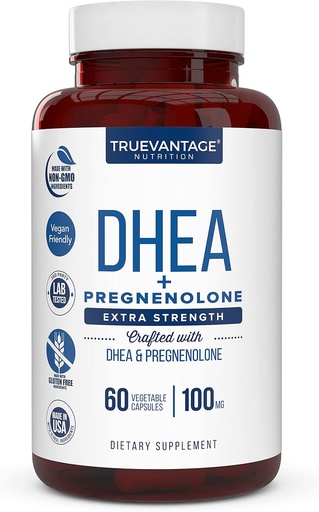 [BRSWGFL3C4NBSA33] DHEA 100mg dodatek z Pregnenolone 60mg -Podpora Hormonsko ravnovesje, Lean mišične mase, energije, razpoloženje, spanje, in zdravo staranje v moških in žensk- Zelenjavne kapsule
