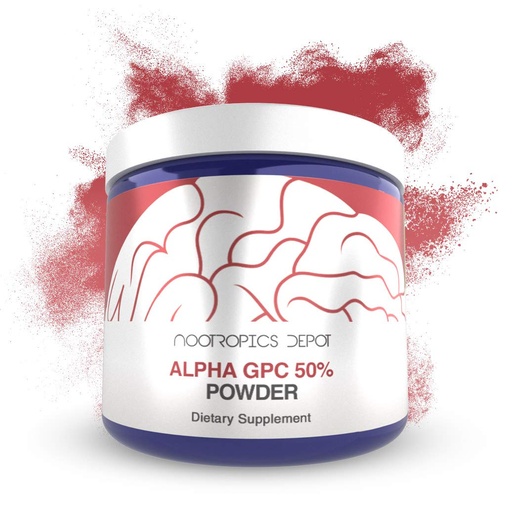 [BRSWKEITOEFBYC3C] Nootropics Depot Alpha GPC Powder (50%) | 60 Grams | Cholinergic Supplement | Brain Health Supplement | Supports Healthy Brain Function | Enhance Cognition, Memory + Focus