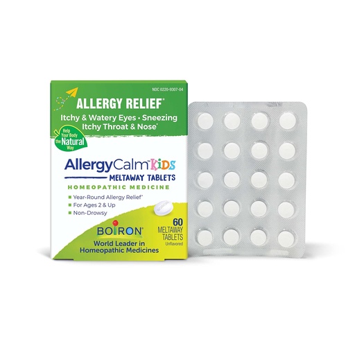 [BRSRMZY7DIIBEEI2] Boiron AllergyCalm Kids Tablets for Relief from Allergy and Hay Fever Symptoms of Sneezing, Runny Nose, and Itchy Eyes or Throat - 60 Count