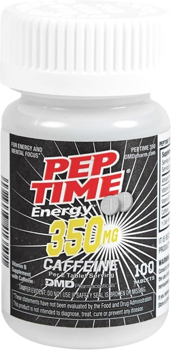 [BRSWYZANA4PRG2A2] Tablets, Vitamin B6 and B12 Caffeine Pills, 350 mg Caffeine per Serving, Physical Performance and Focus Supplement, 100 Count