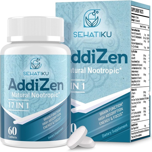 [BRSRAAQKPMAQKDLH] 17-in-1 Brain Supplement for Memory and Focus