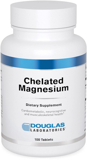 [BRSWIY32AUPRQED4] Douglas Laboratories Chelated Magnesium | Supports Energy Metabolism, Heart, Skeletal Muscles and Nervous System | 100 Tablets