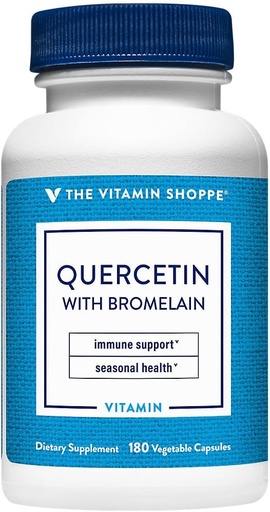 [BRSWIF34CINQOEIV] The Vitamin Shoppe Quercetin with Bromelain, Antioxidant That Supports A Healthy Immune for All Seasons (180 Capsules)