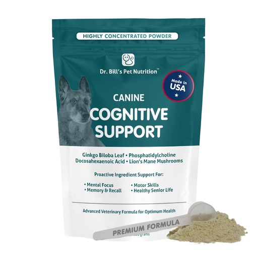[BRSWGZYBAEBWK335] Dr. Bill’s Canine Cognitive Support Supplement for Adult, Senior & Elderly Dogs – Memory, Brain Function & Cognitive Health Support - Lion's Mane Mushrooms, DHA, Ginkgo & More