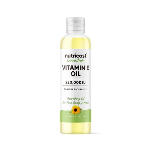 [BRSROFD6BZ5GMHLJ] Nutricost Essentials Vitamin E Oil (8 Ounces / 230,000 IU) | Vitamin E Oil for Skin, Hair, and Nails