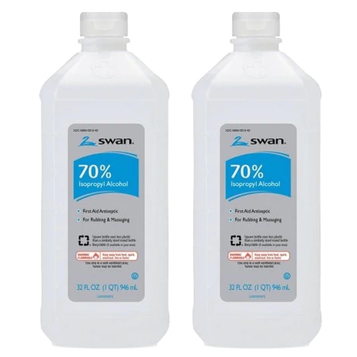 [BRSWIY33CJYRMFI3] Swan 70% Rubbing Alcohol, 32 Fl oz (Pack of 2)