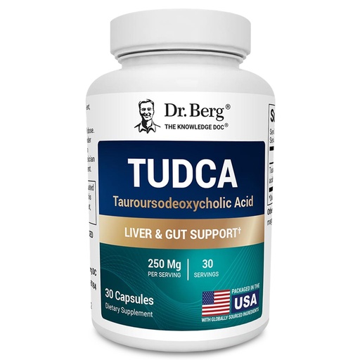 [BRSRAEICCMNQYYLO] Dr. Berg TUDCA Supplement (Tauroursodeoxycholic Acid) - Powerful Formula for Liver Health, Bile Flow, Gallbladder Support, and Digestive Health* - 30 Capsules