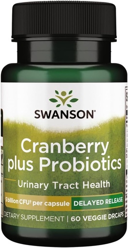 [BRSWGFACPMFQKDT2] Swanson Cranberry Probiotic 5 Billion Cfu 60 Veg Capsules