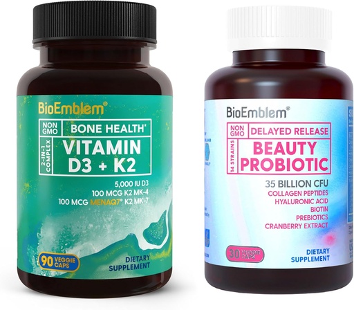 [BRSROCYTCAAQIDL6] BioEmblem Beauty Probiotics Vitamin D3 K2