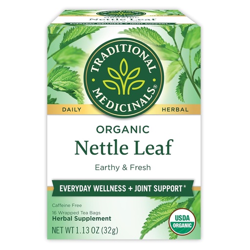 [BRSWIHYHO4FGY3DK] Traditional Medicinals Organic Nettle Leaf Herbal Tea, Supports Joint Health & Overall Wellness, (Pack of 1) - 16 Tea Bags
