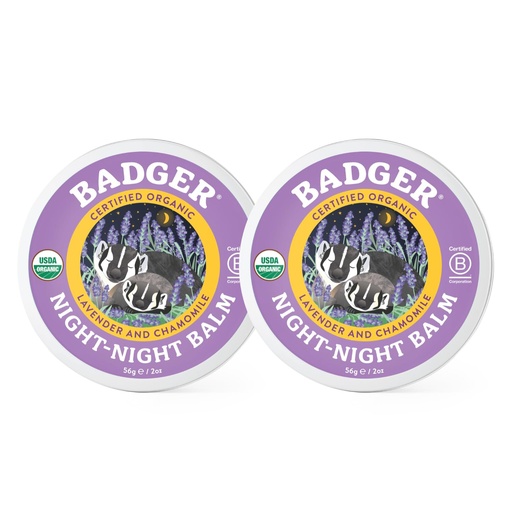 [BRSWKHQQOUORY3TU] Badger - Night Night Balm, Chamomile & Lavender, Natural Sleep Balm for Kids, Scented Relaxing Balm for Children, Kids Organic Sleep Balm, 2 oz (2 Pack)