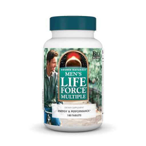[BRSWIYYLO4DWY3TK] Source Naturals Men's Life Force Multiple Daily Multivitamin & Immune Health Supplement - 13 Essential Vitamins, Nutrients & Minerals - 180 Tablets