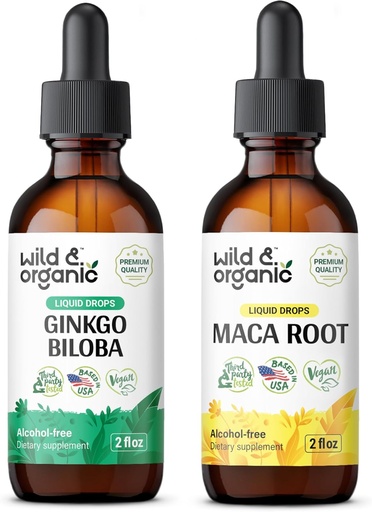 [BRSRAGA3DF5Q22TH] Ginkgo Biloba Teinture 2 fl oz & Maca Teinture 2 fl oz