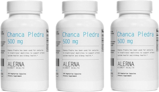 [BRSWGGTRC57RGHL2] Chanca Piedra 500 mg - Kidney 돌 쇄석기, 용해기, Gallbladder 지원 보충교재 - 100 채식 캡슐 (포장 3)