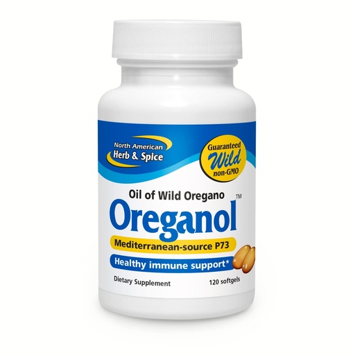 [BRSWGZIQAAARO3TD] NORTH AMERICAN HERB & SPICE Oreganol P73, 120 Softgels - Immune System Support - Unprocessed, Vegan Friendly Wild Oregano - Mediterranean Source - Non-GMO - 120 Servings