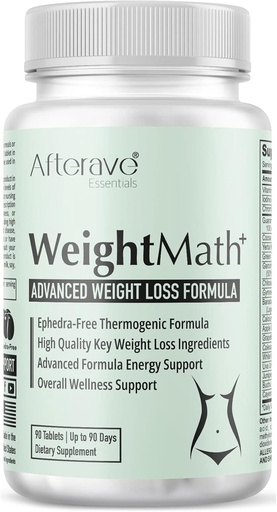 [BRSRMFT3B4PAI335] WeightMath Advanced Metabolism Booster & Thermogenic Formula, Flatter Stomach, Aids Belly Bloat, Digestive & Probiotic System, Essential Nutrients to Help Rapid Colon Cleanse
