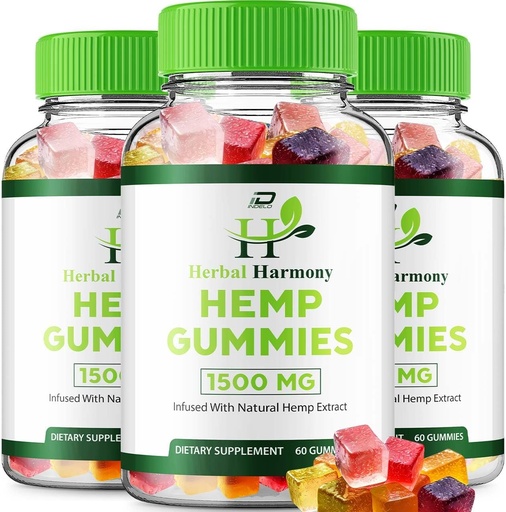 [BRSRAZLQCV4B6HIZ] Herbal Harmony Gummies para Hombres y Mujeres - Herbal Harmony Gummy, Herbal Harmony Infused with Hemp Extract, Herbal Harmony Natural Hemp Reviews Suplemento (3 Pack - 180 Gummies)