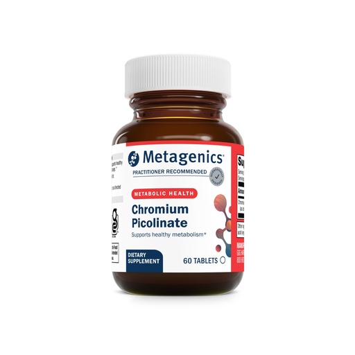 [BRSWIYQDBZYACFQ3] Metagenics Chromium Picolinate - Bioavailable Chromium for Metabolism Support* - Essential Trace Mineral - Non-GMO, Vegetarian, Gluten-Free - 200 mcg - 60 Tablets