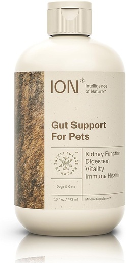 [BRSWGCYRAEBBAHLX] ION* Intelligence of Nature Gut Support for Pets - Liquid Probiotics Drops Alternative for Dogs & Cats, Digestive Health for Puppies, Skin & Hair Health - 16 fl oz (Pack of 1)
