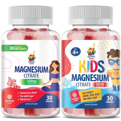 [BRSROBL2AAHGG23F] Magnesium Gummies for Kids - 500mg and Magnesium Gummies for Adults - 500mg .Calm Magnesium Chews - Magnesium Citrate Chewable Supplement for Mood & Muscle Support