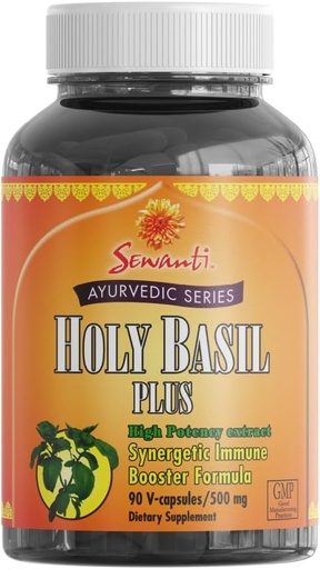 [BRSWYFA7BUNWC2DP] Sewanti Holy Basil Plus Ayurvedic Series High Potency 22:1 Extract Synergetic Immune Booster Formula 90 Vegan Capsules