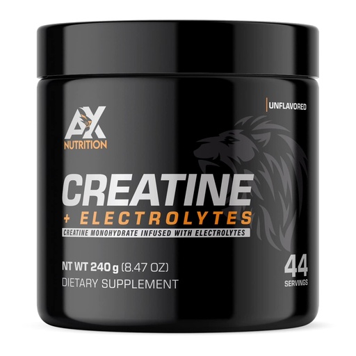 [BRSRMGI5BYCWAEIU] Creatine + Electrolytes 240g | 100% Pure Creatine Monohydrate Infused with Electrolytes| Support Muscle Growth While Staying Hydrated | 44 Servings
