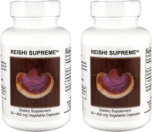 [BRSWGZYPOEMWYDL6] Yüksek Beslenme Reishi Yüksek, 90 Saf Reishi Mushroom Vegetarian Capsules | 2 Pack