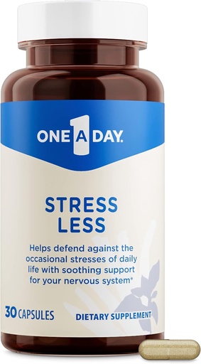 [BRSROYAROEIRSHYZ] One A Day Stress Supplement - Lejlighedsvis Stress Relief Supplement, Formuleret med Ashwagandha, Passionflower og Valerian Extracts for Nervesystemet Support, 30 Kapsler