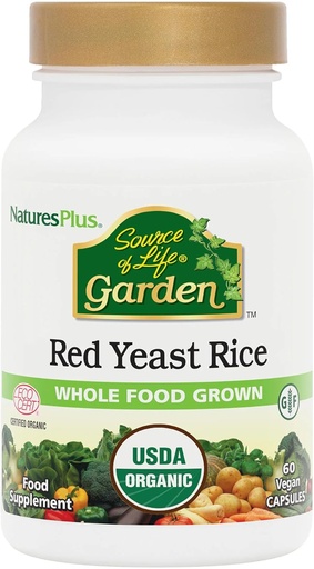 [BRSWECQPOQBGMAL6] Naturezas Plus Fonte de Vida Jardim Certified Red Yeast Rice - 600 mg, 60 Cápsulas Vegan - Apoio Nutricional para Geral bem-estar - Vegetariano, Sem glúten - 60 Servings