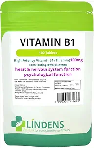 [BRSWKHDZOYGAIADX] Lindens Vitamin B1 Thiamin 2-Pack 200 Tablets B 1 B-1 Thiamine Natural Quality