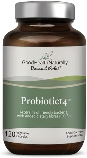 [BRSWG2YPDMBRSEYU] Probiotics 14 - Digestive Supplement, Gut Cleanse | 120 Capsules - Good Health Naturally