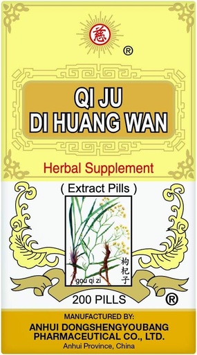 [BRSWIHYTBIMR2HAV] Solstice Medicine Qi Ju Di Huang Wan Herbal Supplement (200 Pills) (1 Bottle)