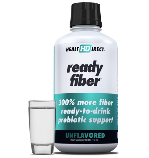 [BRSWIY3RDEARAHLE] HEALTH DIRECT - Ready Fiber - Prebiotic Liquid Fiber Supplement for Women, Men and Kids - 15 Fl Oz - 15-30 Servings, Unflavored - Easier Than Gummies, Powders and Pills