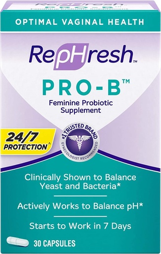 [BRSWI2Y2AAIRQEDU] Rephresh Pro-B Probiotic Feminine Supplement - 30 ea (Pack of 2)