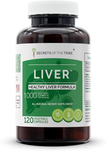 [BRSWGCYHPIIQID34] סודות של השבט - Liver, בריאות Liver Formula, Herbal Supplement Band (120 קפסולות)