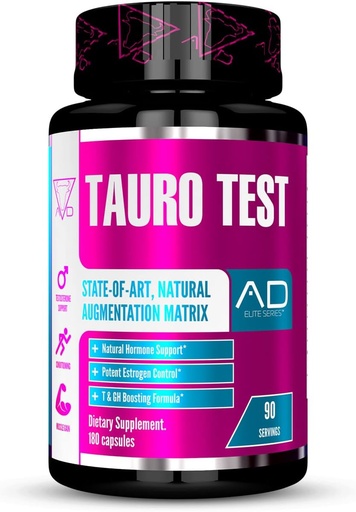 [BRSROY3YDMNG2CT5] Project AD Tauro Test, Testosterone Support, Conditioning, Increased Muscle Growth and Protein Storage, Hormone Powerhouse (90 Servings)