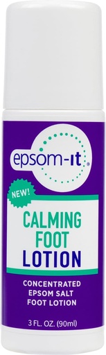 [BRSROCA7AV5BEA37] EPSOM-IT Calming Foot Lotion - Roll On Magnesium Sulfate Lotion for Tired Feet & Ankles, Topical Epsom Salt with Urea, Soften Tough Skin and Cracked Heels, Providing Comfort for Legs and Feet 3.0 oz