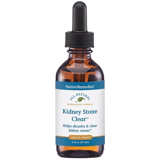 [BRSWIZQAOJYB42LU] Native Remedies Kidney Stone Clear - Natural Homeopathic Formula Temporarily Helps Dissolve and Clear Kidney Stones - Relieves Pain, Nausea and Vomiting - 59 mL