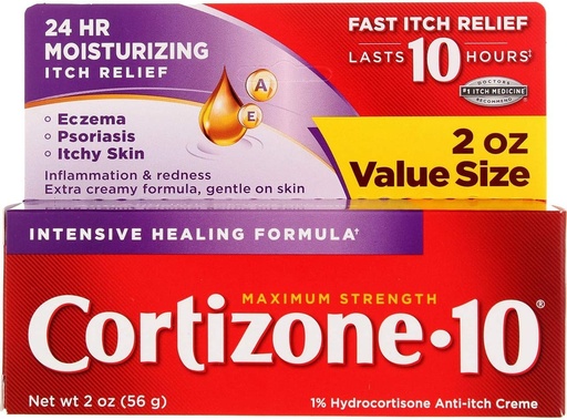 [BRSWIYAKCUPWKEI3] Cortizone-10 Max Strength Cortizone-10 Yoğun şifa Formula, 2oz Kutuları (Pack of 2)