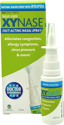 [BRSWGHD7CAIQOYLX] Xynase® looduslik soolane ninasprei ksülitooliga (0,75 fl oz) - õrn leevendus ummistuste, allergiate ja siinusrõhu vastu, ohutu igas vanuses