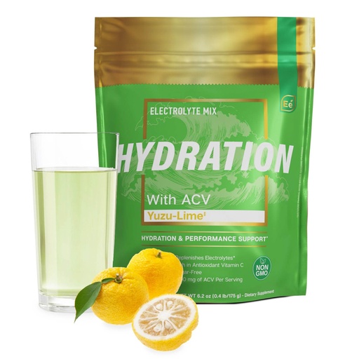 [BRSWYBIZCQFAEF37] Essential Elements Hydration Packets - Yuzu Lime Pack - Sugar Free Electrolytes Powder Packets - 25 Stick Packs of Electrolytes Powder No Sugar - Hydration Drink - with ACV & Vitamin C