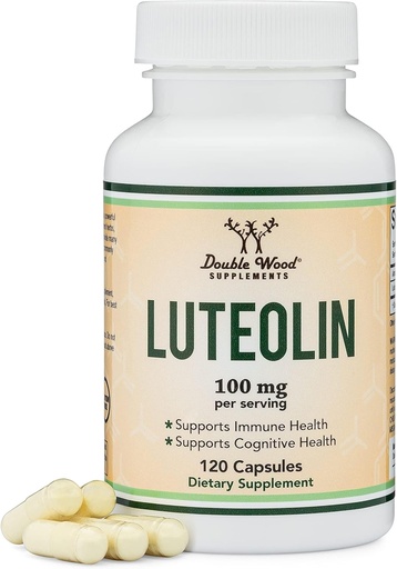 [BRSRMYL4OYORAFI4] 双木补充Luteolin 补充100mg 活性氟化物(120 Capsules, Gluten Free) 用于大脑和心血管支持的多酚