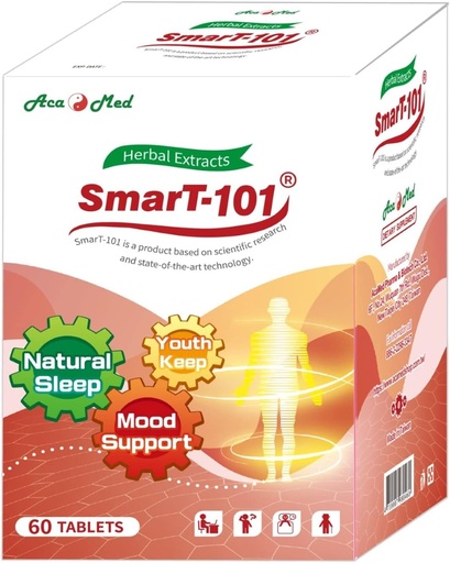 [BRSW2Y3QC4AWE2TU] SmarT-101, Highly Recommended for Brain Fog, Improve Memory, Improve Sleep Quality, Herbal Supplement, Vegan, 60 Tablets.