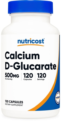 [BRSW2HAZAUHQOD3O] Nutricost Calcium D-Glucarate 500mg, 120 Capsules - Gluten Free, Non-GMO, Vegetarian Friendly